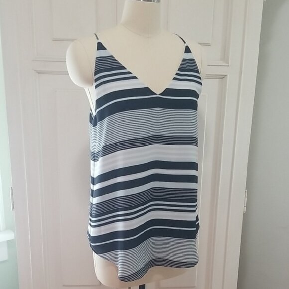 LOFT Navy and White Striped Camisole - Picture 1 of 4